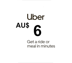 Uber AUD 6 Gift Card AU