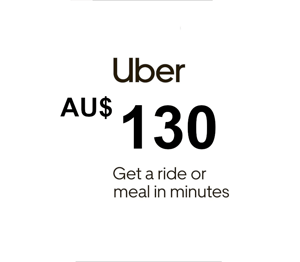 Uber AUD 130 Gift Card AU