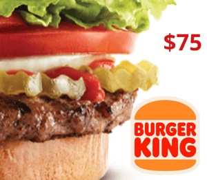 Burger King USD 75 Gift Card US